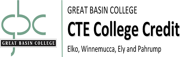 ɫɫ logo, CTE College Credit, Elko Winnemucca, Ely and Pahrump text.